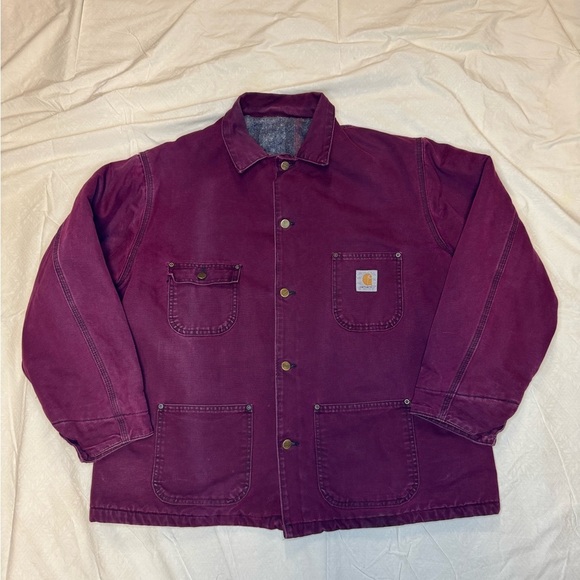 Carhartt Burgundy Work Jacket - Picture 1 of 8